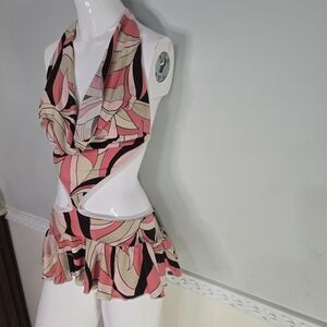 Emilio Pucci Inspired Printed bathing suit coverup.